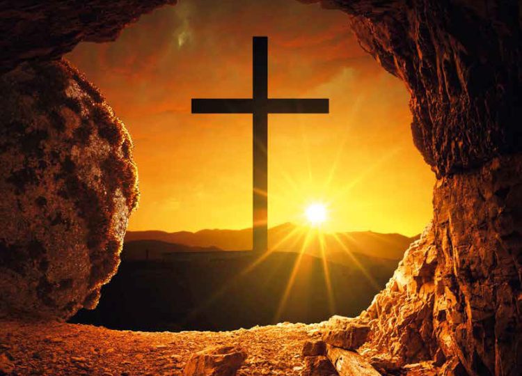 De hemelse glans valt over de door Christus’ dood heropende ingang naar het leven.
